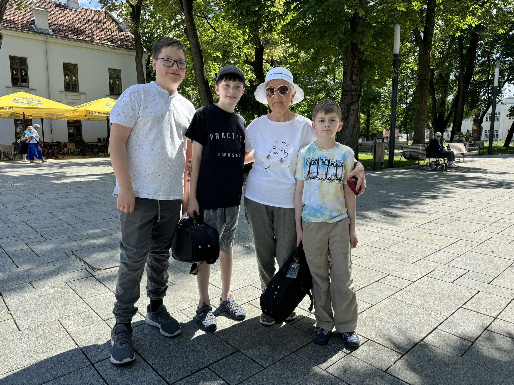 06.17.2024 Today in Kaunas, we had the pleasure of meeting a wonderful lady while street performing. She kindly treated us to ice cream, giving us a delightful break to enjoy her generous gift!